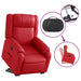 Sta-op-stoel kunstleer rood