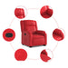 Sta-op-stoel kunstleer rood
