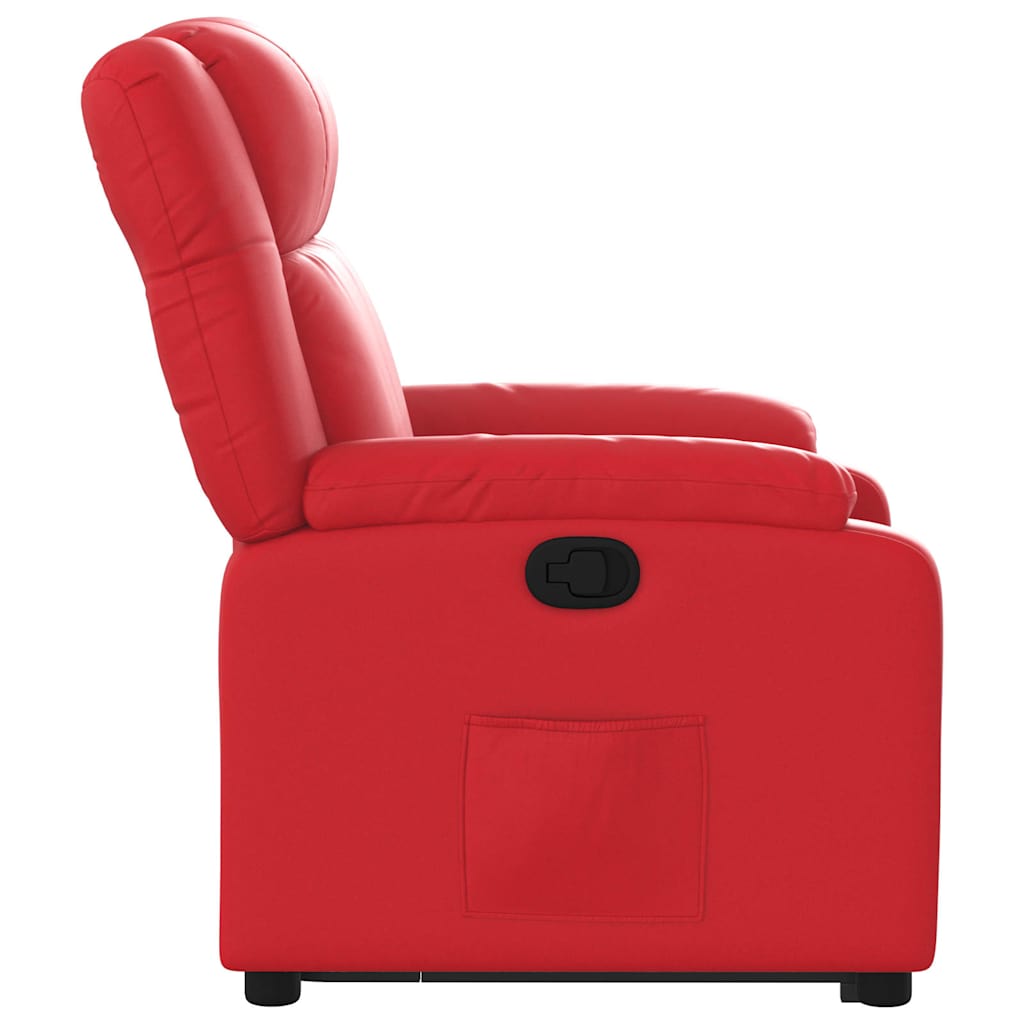 Sta-op-stoel kunstleer rood