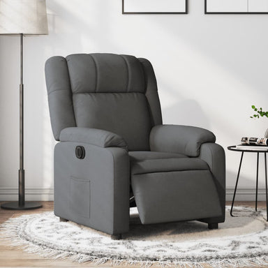 Fauteuil elektrisch verstelbaar stof donkergrijs