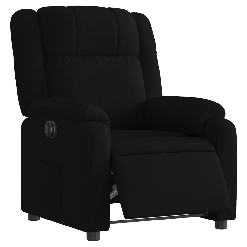 Fauteuil verstelbaar elektrisch stof zwart