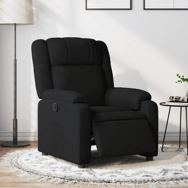 Fauteuil verstelbaar elektrisch stof zwart