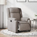 Fauteuil verstelbaar elektrisch stof taupe