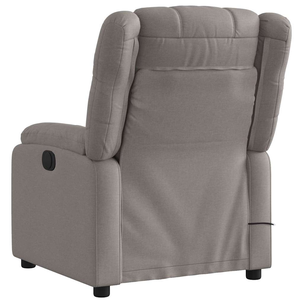 Massagestoel elektrisch verstelbaar stof taupe