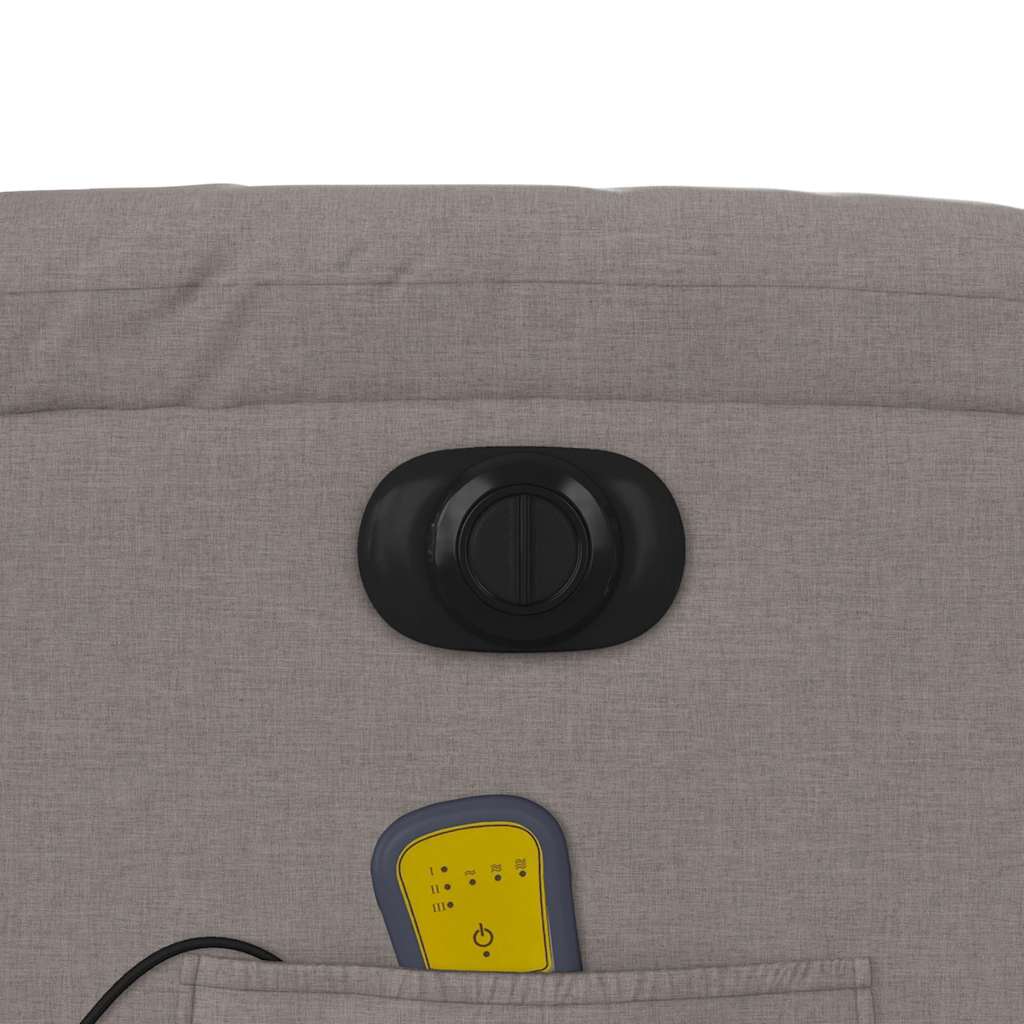 Massagestoel elektrisch verstelbaar stof taupe