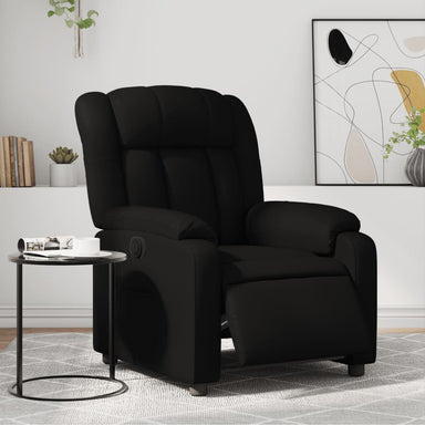Fauteuil elektrisch verstelbaar kunstleer zwart