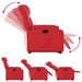 Sta-op-stoel kunstleer rood