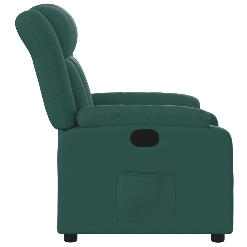 Fauteuil verstelbaar elektrisch stof donkergroen
