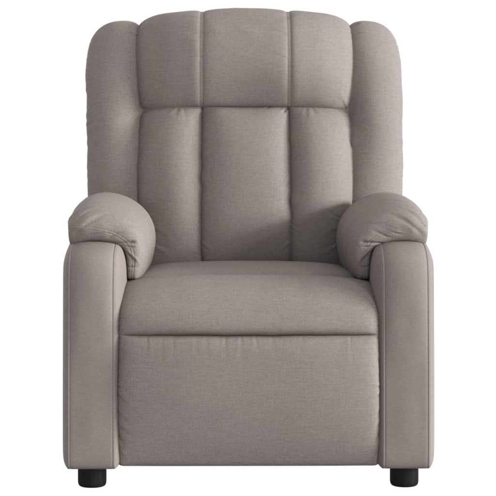 Fauteuil verstelbaar elektrisch stof taupe