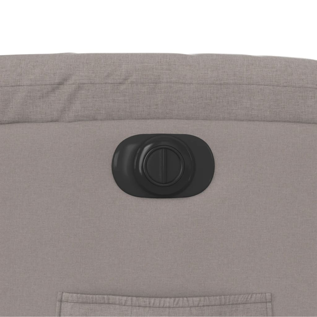 Fauteuil verstelbaar elektrisch stof taupe