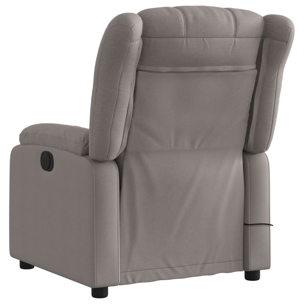 Massagestoel elektrisch verstelbaar stof taupe