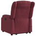 Sta-op-massagestoel elektrisch verstelbaar stof wijnrood
