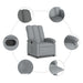 Relaxfauteuil lichtgrijze stof