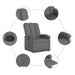 Relaxfauteuil Donkergrijze Stof 1