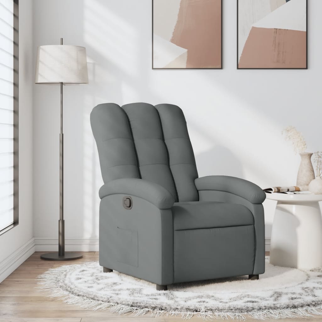 Relaxfauteuil Donkergrijze Stof 1