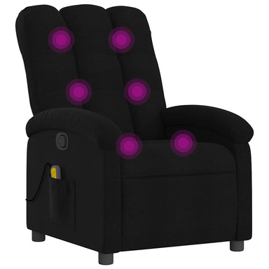 Massagestoel met zwarte stof
