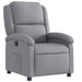 Relaxfauteuil lichtgrijze stof