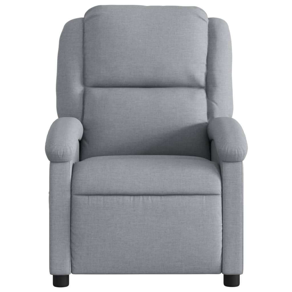 Relaxfauteuil lichtgrijze stof