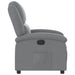 Relaxfauteuil lichtgrijze stof