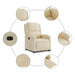 Relaxfauteuil crème stof