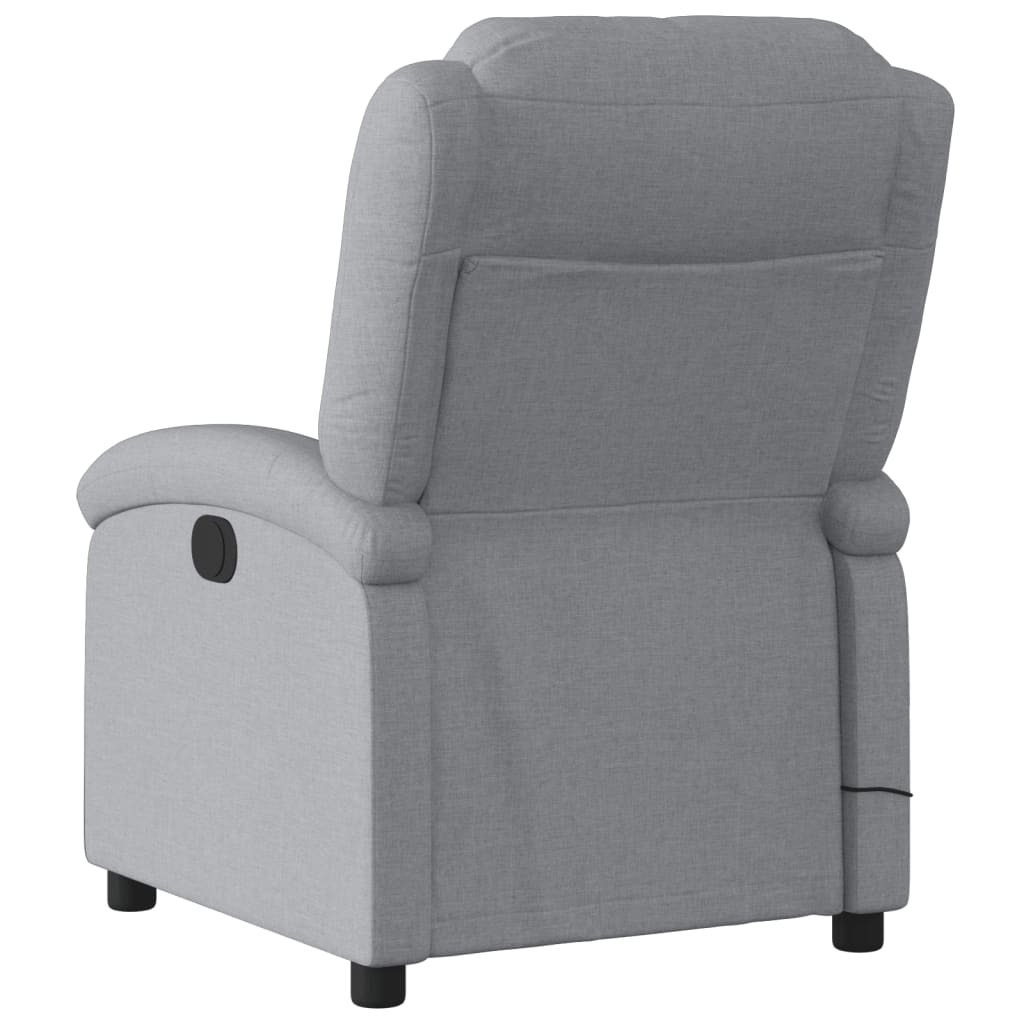 Massagestoel met lichtgrijze stof