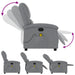 Massagestoel met lichtgrijze stof
