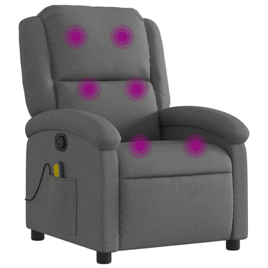 Massagestoel Donkergrijze Stof 1