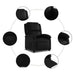 Relaxfauteuil zwart kunstleer