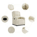 Relaxfauteuil crèmekleurig kunstleer