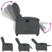Relaxfauteuil grijs kunstleer