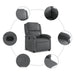 Relaxfauteuil grijs kunstleer