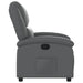 Relaxfauteuil grijs kunstleer