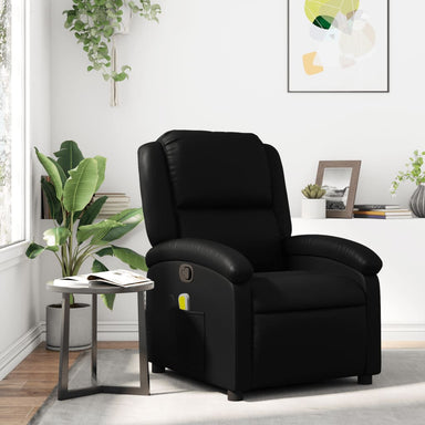 Massagestoel van zwart kunstleer