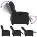 Relaxfauteuil Zwart Echt Leer