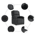 Relaxfauteuil Zwart Echt Leer
