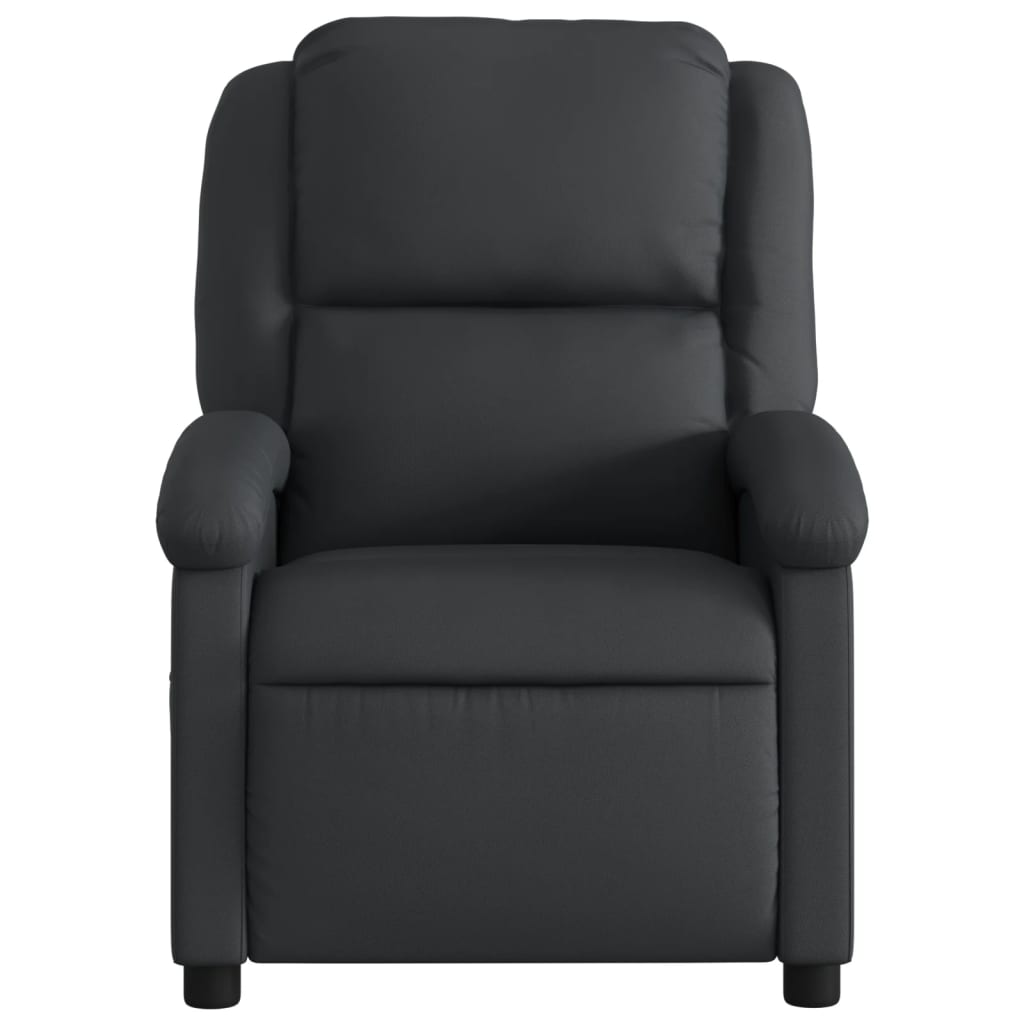 Relaxfauteuil Zwart Echt Leer