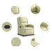 Relaxfauteuil crèmekleurig echt leer