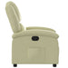 Relaxfauteuil crèmekleurig echt leer
