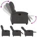 Relaxfauteuil Grijs Echt Leer