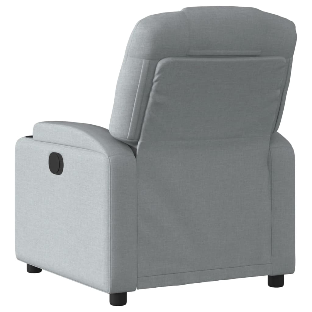 Relaxfauteuil lichtgrijze stof