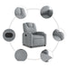 Relaxfauteuil lichtgrijze stof