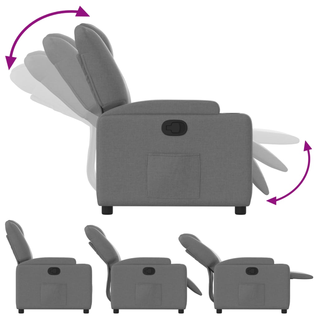 Relaxfauteuil Donkergrijze Stof 1