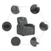 Relaxfauteuil Donkergrijze Stof 1