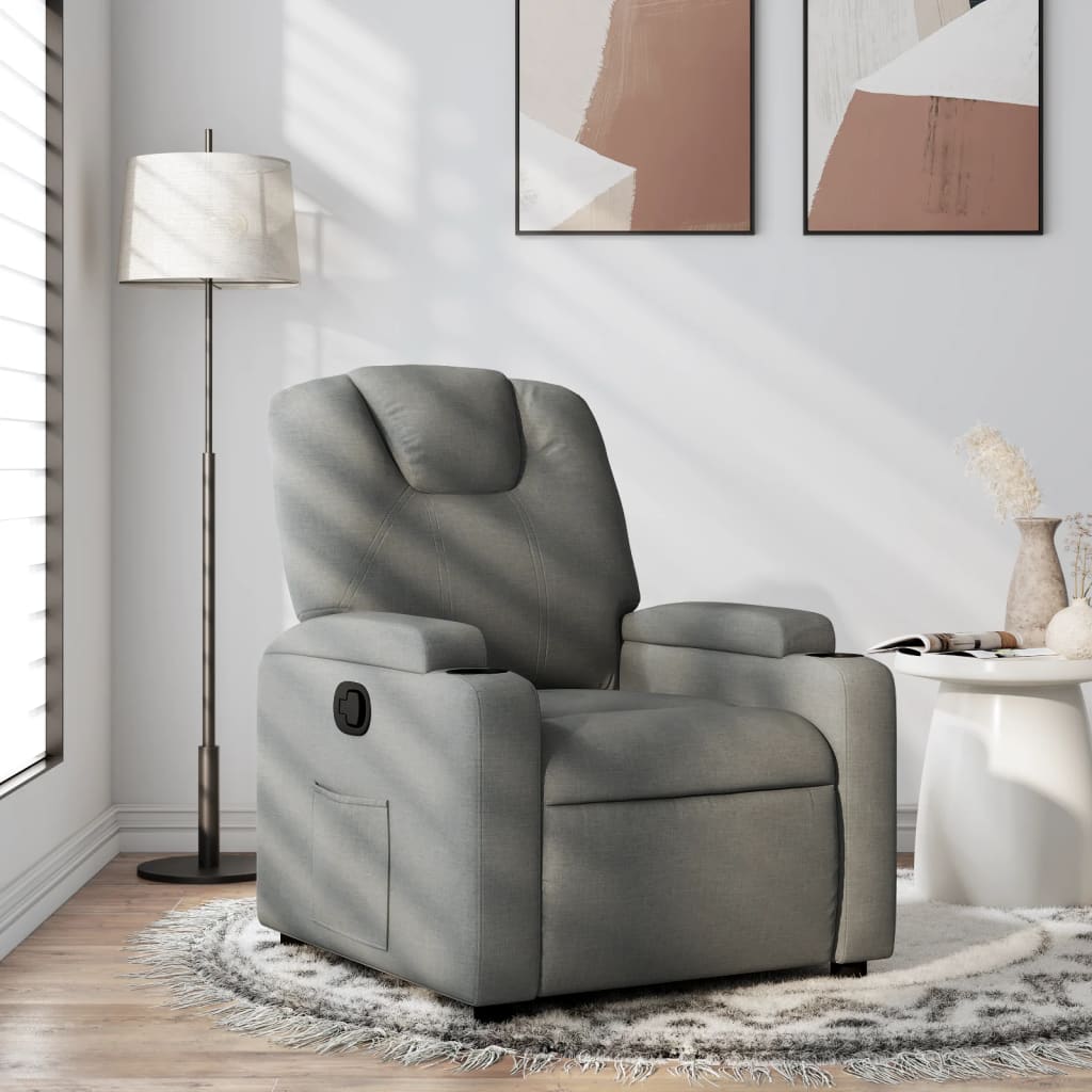 Relaxfauteuil Donkergrijze Stof 1