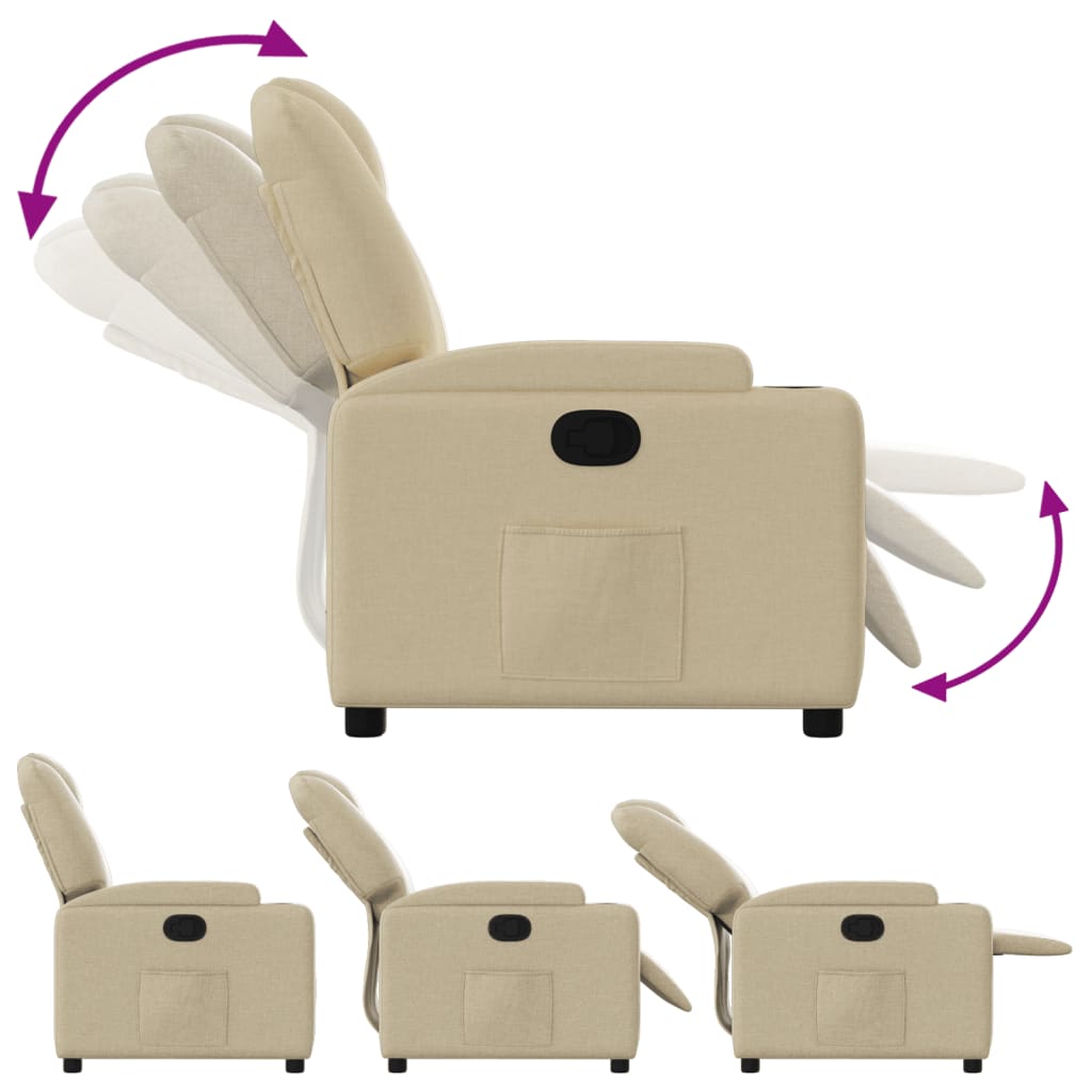 Relaxfauteuil Crème Stof