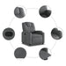 Relaxfauteuil grijs kunstleer