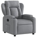Relaxfauteuil lichtgrijze stof