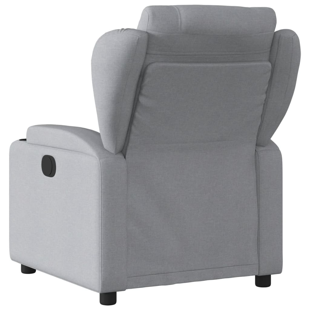 Relaxfauteuil lichtgrijze stof