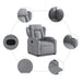 Relaxfauteuil lichtgrijze stof