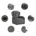 Relaxfauteuil Donkergrijze Stof 1